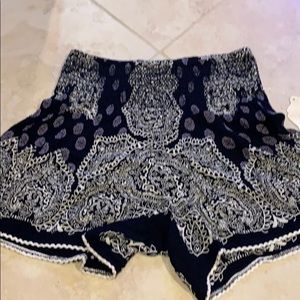 Altar’d State navy patterned flowy shorts